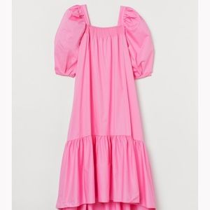 Pink Puff Sleeve H&M Dress